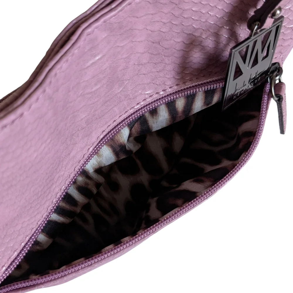 Nicole Miller Faux Leather Hobo Bag